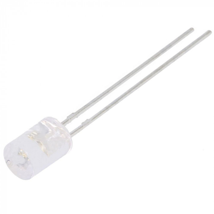 Dioda LED 5mm, alb rece, plat, 2.8-4V, OPTOSUPPLY, OSPW53E1A-JK, T240063