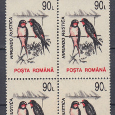 ROMANIA 1993 LP 1314 LP 1314 a LP 1314 b PASARI EROARE BLOC DE 4 TIMBRE MNH