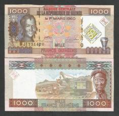 GUINEEA GUINEA 1000 1.000 FRANCI FRANCS 2010 - UNC - P-43 , COMEMORATIVA foto