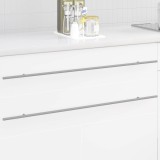 vidaXL M&Atilde;&cent;ner pentru Dulap 12 pcs Argintiu 900 mm O&Aring;&pound;el inoxidabil 864742