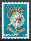 Monaco 1991 Mi 1994 MNH - 16th Monte Carlo International Circus Festival, Nestampilat