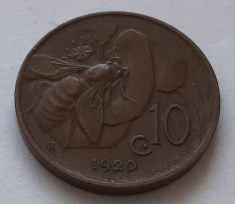 47. Moneda Italia 10 centesimi 1920 foto