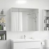 vidaXL Dulap cu oglindă pentru baie Alb 60 x 14,5 x 50 cm 889071