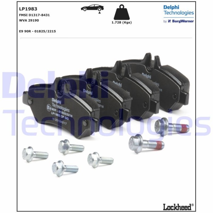 DELPHI LP1983 set placute frana,frana disc