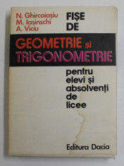 FISE DE GEOMETRIE SI TRIGONOMETRIE PENTRU ELEVI SI ABSOLVENTI DE LICEE de N. GHIRCOIASU ..A. VICIU , 1978 foto