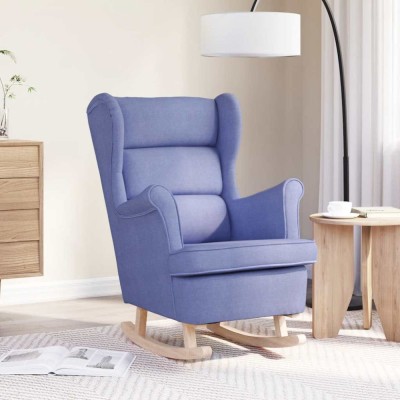 vidaXL Scaun balansoar, jeans albastru, 74x90x102 cm, material textil 4016930 foto