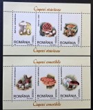 Ciuperci - Rom&acirc;nia 2003 - Set Complet 2 Mini-Colițe / Blocuri de 3 Timbre (Neștampilat) CP1_II