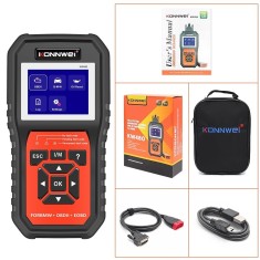 Tester Diagnoza Auto Konnwei KW480, Functii Complete pentru BMW, OBD2, Resetare Ulei, Citire Coduri, Test Motor, ABS, SRS, EVAP, Reset Ulei, Printare