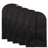 Set 5 huse transport haine, pe umeras, impermeabila, negru, 60x90 cm Household NewTrend