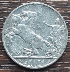 (M2583) MONEDA ITALIA - 10 LIRE 1927, FALS DE EPOCA (NU ESTE DIN ARGINT)