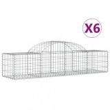 Cumpara ieftin Cosuri gabion arcuite 6 buc, 200x50x40/60 cm, fier galvanizat