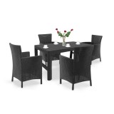 Set de mobilier de grădină Liowa 4+1 &icirc;n culoarea grafit, Curver