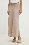 Answear Lab fustă culoarea bej, maxi, drept