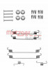 Set accesorii, sabot de frana TOYOTA YARIS (P1) (1999 - 2005) METZGER 105-0820