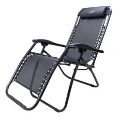 Sezlong PNI Relax scaun pliabil si reglabil, cu tetiera, pentru gradina, piscina sau terasa, negru PNI-SZL250