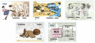 Romania, LP 1624/2003, Centenar FIFA 2004 - Fotbalul si istoria FIFA, MNH foto