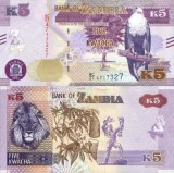 ZAMBIA 5 kwacha 2021 UNC!!!