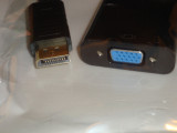 Cablu adaptor convertor display port tata la VGA monitor, Inter-tech