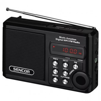 Radio portabil micro sd negru sencor foto