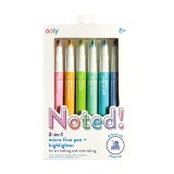 Cumpara ieftin Notat! - Pixuri cu varf microfin si markere 2-in-1 - Set de 6, Ooly