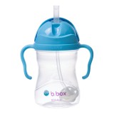 Cana cu pai, 6 luni+, Albastru, 240 ml, B.Box