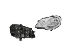 Far VW POLO (9N3), 04.2005-08.2009, RapidAuto, fata, partea stanga, tip bec H1+H7+PY21W+W5W; electric; Catadioptru reflectorizant argintiu; cu motor;