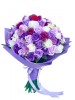 Buchet mare personalizabil cu trandafiri pentru cerere in casatorie , alb- mov, Eventissimi&reg;