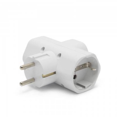 Distribuitor triplu T schuko la 3 schuko 3.500W 16A protectie copii Delight foto