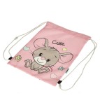 Sac Sport pentru copii, model Soarece, roz, 43x34cm