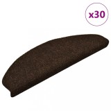 VidaXL Covorașe scară autoadezive 30 buc Maro 65x21x4 cm