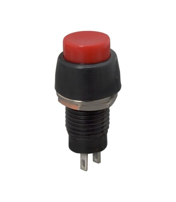 Intrerupator cu apasare 1 circuit 2A 250V OFF-ON rosu cu retinere 09068PI