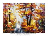 Cumpara ieftin Tablou cu indragostiti pictat manual, Impreuna pentru totdeauna, 70x50cm ulei pe panza in cutit efect 3D