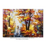 Tablou pictat manual, Impreuna pentru totdeauna (3) - 70x50cm ulei pe panza in cutit efect 3D