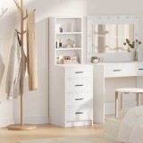 VidaXL Bufet cu sertar Alb 40 x 41 x 135 cm Lemn compozit