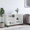 Gossi servanta, alb extralucios, 103,5x35x70 cm, lemn compozit