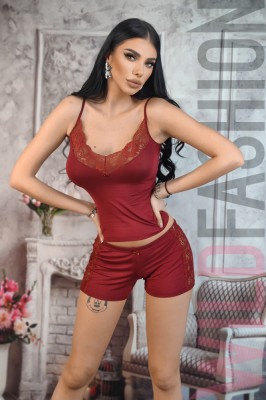 S367-21 Set 2 piese lenjerie sexy din top si pantaloni scurti foto