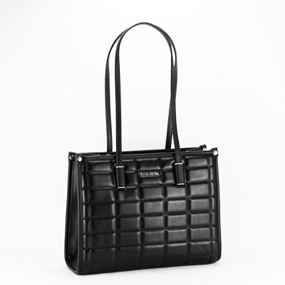 Geanta neagra cu imprimeu 6842-5 11 foto