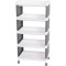 Comoda/raft plastic, MagicHome, pe roti, 5 polite, gri si alb, max 25 kg, 49x29x97 cm GartenVIP DiyLine