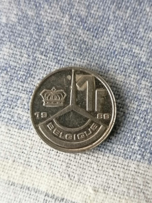 MONEDA BELGIA -1 franc 1989 (BELGIQUE) foto