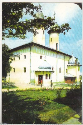 bnk cp Biserica manastirii Voronet - Vedere - uzata foto