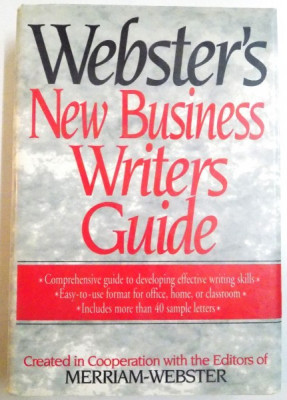 WEBSTER&amp;#039;S NEW BUSINESS WRITERS GUIDE , 1996 foto