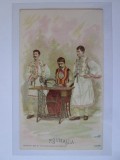 Cumpara ieftin Carte chromo ilustrată publicitară/comercială Rom&acirc;nia,mașină cusut Singer 1892