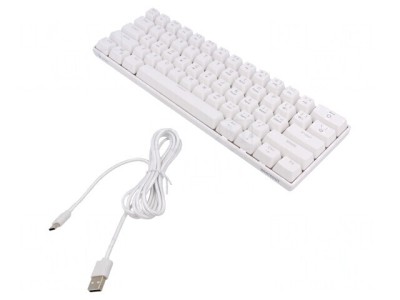 Tastatură Albă USB C cu Cablu US Layout 1.8m foto