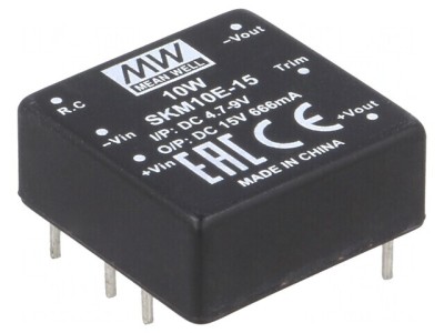 Convertor DC/DC 10W 4.7-9V la 15V 666mA THT foto