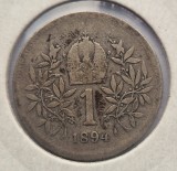 Ungaria 1 Coroana 1894 moneda din argint km # 2804 AG . 835 Francis Joseph I, Europa