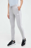 Adidas pantaloni de trening culoarea gri, melanj IL3282