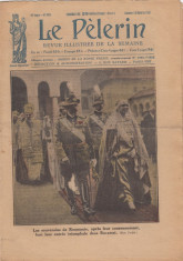 Ziar Le Pelerin - dedicat Regina Maria cu Regele Ferdinand dupa incoronarea 1922 foto