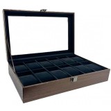 Cumpara ieftin Cutie de Depozitare ?i Organizare Elegant? pentru 12 Ceasuri | WZ675 | Maro| Watchzone