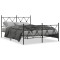 Gossi cadru pat metalic cu tablie de cap/picioare, negru, 140x200 cm