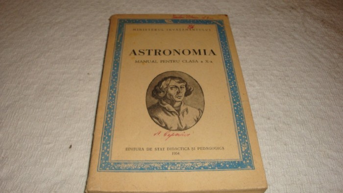 Astronomia - manual pentru clasa a X-a - 1954
